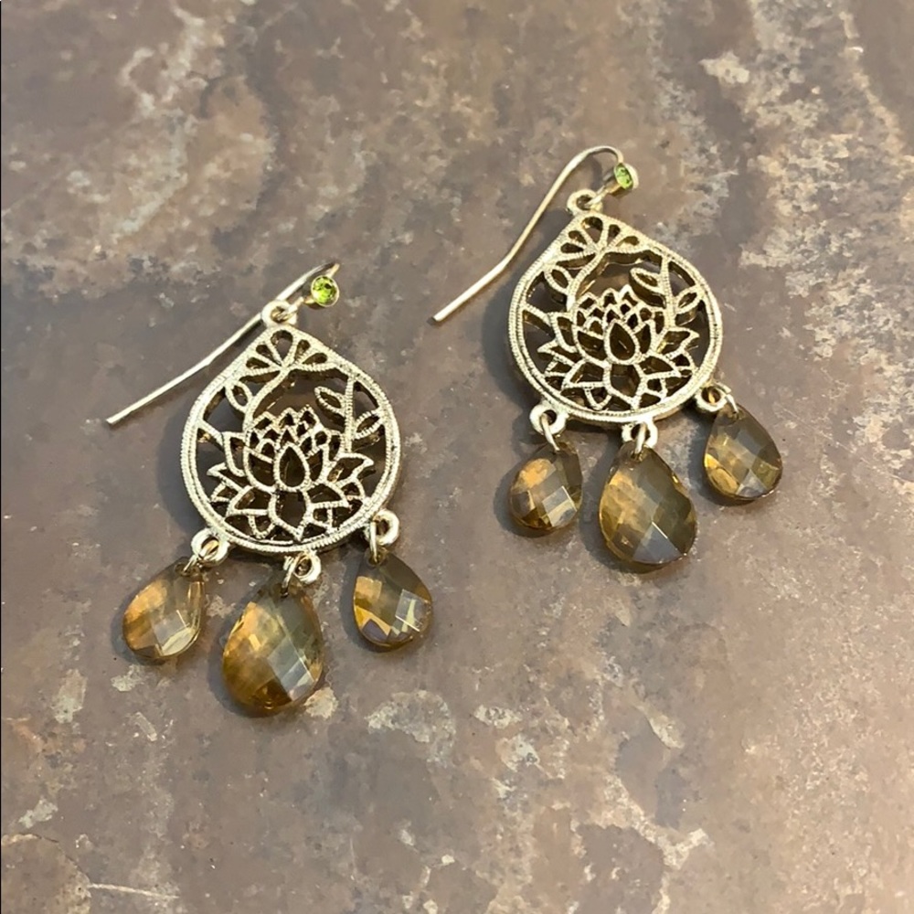 Candy Did It! Golden Peridot Chandelier Earrings